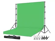All 3 Photo Studio Muslin & Backdrop Support Stand Kit Chromakey Screen
