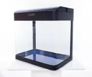 Aquarium Fish Tank ONLY - 90L Glass SMD LED Black White Pump Filter