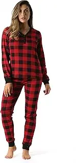 [#followme] Printed 2 Piece Base Layer Thermal Underwear Set for Women