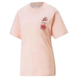 【PUMA】Liberty系列圖樣短袖T恤 短袖上衣 女 粉色-53982966