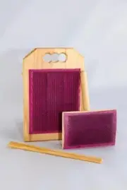 Blending Board with Carding Brush Hand Carding Kit Wooden