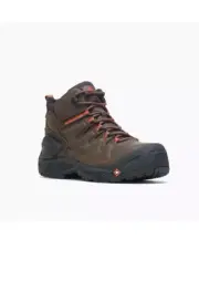 MERRELL WORK Men's 9.5Strongfield Leather Composite Toe Waterproof Work Boot Esp