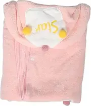 Healeved Bathrobe Special Water Bag Hooded Towel Cake Wire Brush Water Towels Mini Doll House Anti-Exposure Towels Snacks Photo Bathrobe Coral Fleece Pink