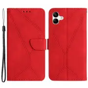HT05 Imprinted Line Phone Case for Samsung Galaxy A04e 4G/M04 4G/F04 4G Wallet Stand Cover