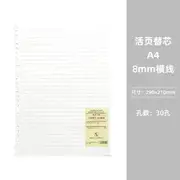 Translucent Plastic A4 / A5 / B5 Loose Leaf Notebook / Refill / Set (Various Designs) 04 - 60 Sheets - A4 Refill - White - One Size