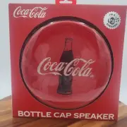 Coca-Cola Bottle Cap Speaker Bluetooth LED Aux Port Radio Collectible Pop Deco