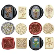 Flower Wax Seal Stamp Grass Sealing Wax Stamp for Letter Envelope Decorations