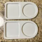 2 BIA Cordon Bleu White Rectangular Porcelain Soup & Sandwich Plates NEW
