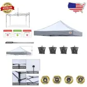 Gray 10x10 Replacement Canopy Tent Cover - Heavy-Duty & No Assembly Required