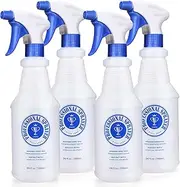 Plastic Spray Bottle 4 Pack 24 Oz (Upgraded Sprayer) All-Purpose Heavy Duty Empty Spraying Mist Squirt Water Bottles Cleaning Solutions Planting Pet with Adjustable Nozzle, Measurements