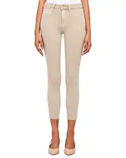 L'Agence Margot Cropped Jeans in Biscuit