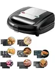8 in 1 Sandwich Maker with Removable Plates, 750W Electric Panini Press with Non