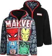 Marvel Boys’ Avengers Spider-Man Reversible Jacket – Spidey Quilted Puffer Coat with Sherpa Fleece Lining (2T-20)