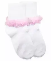 Jefferies Socks Girls School Uniform Tutu Lace Ruffle Princess Turn Cuff Socks