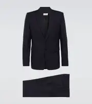 [Dries Van Noten] Dries Van Noten Single-breasted wool suit AU 102 blue