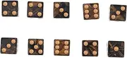 Milisten 10Pcs Acrylic Dot Dice Six Sided Game Dice for Board Games Pub and Home Entertainment Playthings for Family Fun and Party Activities