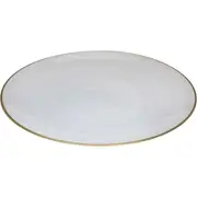 Ismay Large 33cm Round Glass Platter Tableware Food Serving Dish Plate White