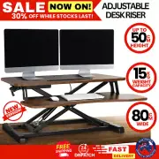 Standing Desk Riser Height Adjustable Sit Stand Desks Computer Desktop Laptop AU