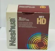 NASHUA MF2-HD 10 Pack 3 1/2" Hard Drive Diskettes (New In Box!) #A#