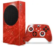 Skin Wrap for XBOX Series S Console Controller Stardust Red