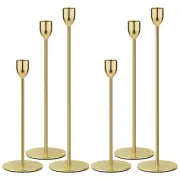 Gold Taper Candle Holder - 6PCS Candlestick Holders, Candlesticks Centerpiece...