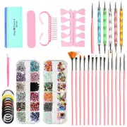 1 Set Nail Art Ornaments Multifunctional Manicure Art Nail Rhinestones Cuticle