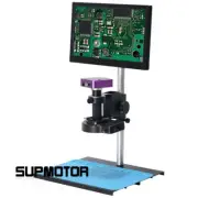 51MP Digital Microscope Camera w/ 150X C Mount Lens 11.6" LCD Metal Stand