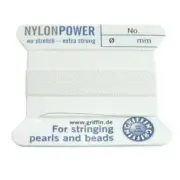 White Griffin Nylon Bead Stringing Cord #1