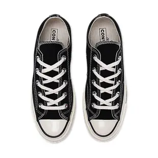 【CONVERSE】休閒鞋 男鞋 女鞋 帆布鞋 運動 低筒 CHUCK 70 OX BLACK/BLACK/EGRET 黑 162058C