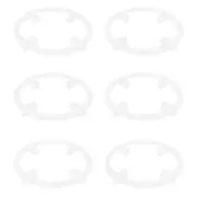 6x Homeleisure Floor Saver Ring Home/Garden Planter Surface Protector 20cm White