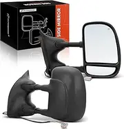 A-Premium Mirror Replacement for Ford F-250 F-350 F-450 F-550 Super Duty 1999-2007 Towing, Power, Heated, Black Texture, Front Left and Right, A Set of 2