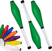 Juggle Dream Trainer Street Juggling Club Set of 3 Great Trainer Clubs - Juggling Set for Beginners and Advanced Jugglers (Green)