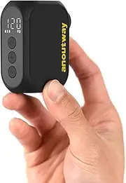 Anoutway Tiny Rechargeable Electric Air Pump for Bicycles, Max 120 PSI, Mini Tire Pump With Auto Stop, Presta and Schrader Valve for E-Bike, Mountain, City and Road Bikes