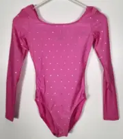 Danskin Gymnastic Women’s Size Petite XS (0-2) Twinkle Pink Long Sleeve Leotard