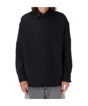 Emporio Armani Logo-Tag Long-Sleeved Polo Shirt S,M black