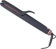 Hairitage Ceramic Tourmaline 2 in 1 Flat Iron Hair Straightener Curling Iron in One - 1 1/4 Inch - Airflow Styler - Curved Edges for Curling + Straightening for Short and Long Hair - 420 Degree Heat