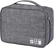 Bag Organizer For Electronics Cable Storage Bag Portable USB Data Line Charger Plug Storage Bag Travel Cable Organizer (Color : Gray, Size : 1Layer(24.5x10x18cm))