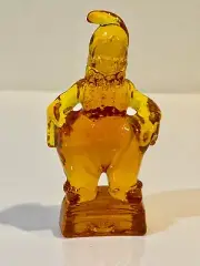 MOSSER GLASS Clown So Glad I Found You At The End Of Rainbow Series Amber OF
