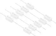 uxcell 5 Ohm Resistors, 20Pcs 5W Ceramic Cement Resistor Power Cement Resistor Kit Tolerance 5% for Power Adapters Audio Computer TV Circuit Board