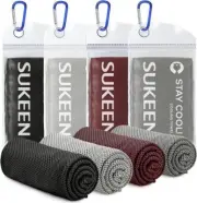 4 Pack Cooling Towel (40"x12"),Ice Towel,Soft Breathable Chilly
