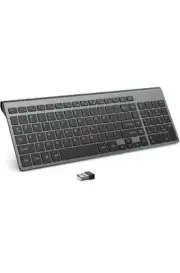 JOYACCESS Wireless Keyboard, 2.4G Ultra Slim Full Size Silent Wirel