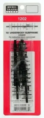 Micro Trains N Scale ~ (1202) 50' Underbody Subframe (6) ~ 49970906