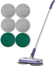 Electric Mop Cordless Dual Spin Mop for Floor Cleaning, [Upgraded Version] Hardwood / Tile / Marble / Laminate Floor Scrubber Polishing, Foot Button Control