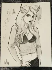 Everette Hartsoe BAD GIRL SKETCH-ORIGINAL PUBLISHED-BG-8A