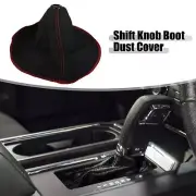 Car Shift Boot Cover Universal Gear Shift Knob Boot Dust Cover Black w/ Red Line