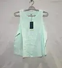 United By Blue Women's Organic High-Neck Tank Top - Light Aqua M