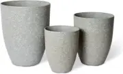Harlow Stonelite Planter Set, Grey, 35 X 43 X 53 Cm (3 Pieces Set)