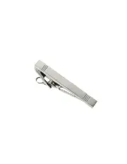 [Cudworth] Brush Rhodium Plated Tie Bar in Silver