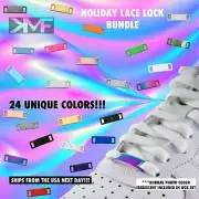 24 Pair Pack Holiday Lace Lock Dubrae Box Set Sneakerhead AF1 Gifts Charms Tags