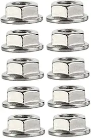 Anneome Practical Stainless Steel Flange Nuts Set Hexagonal Lock Nuts 1/2-13 304 Steel Slip